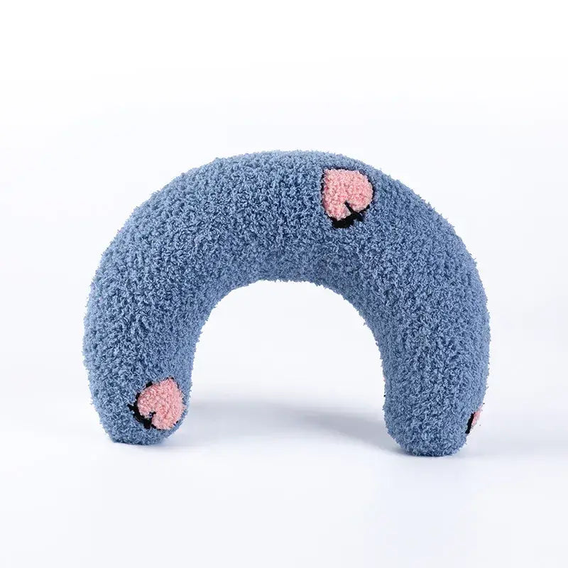 Coussin bleu et rose en forme de chat dans Cozy Bed for Cats - Confort et sécurité garantis