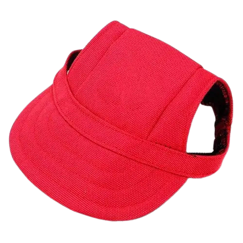 Casquette pour Chien Rouge Uni Transparent Background