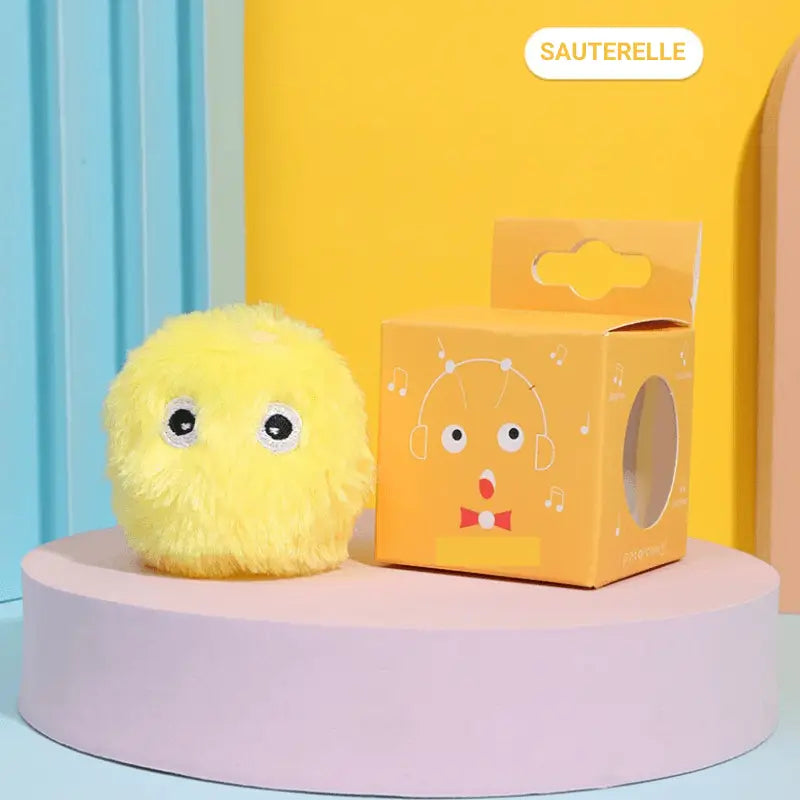 Poulet farci sur boîte avec balle interactive CatBall pour chats