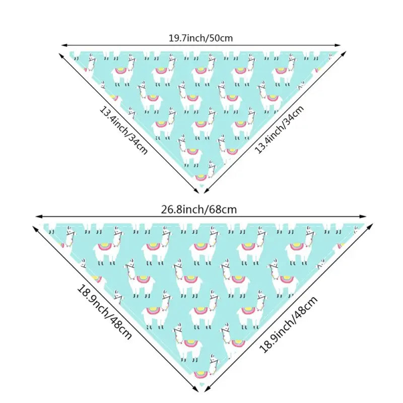 Bandana pour berger australien avec petits motifs formant un triangle