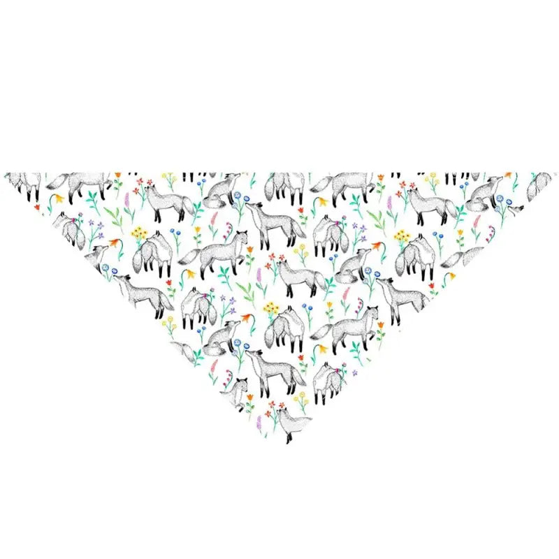 Petits motifs animaux sur Bandana Berger Australien - Fond blanc
