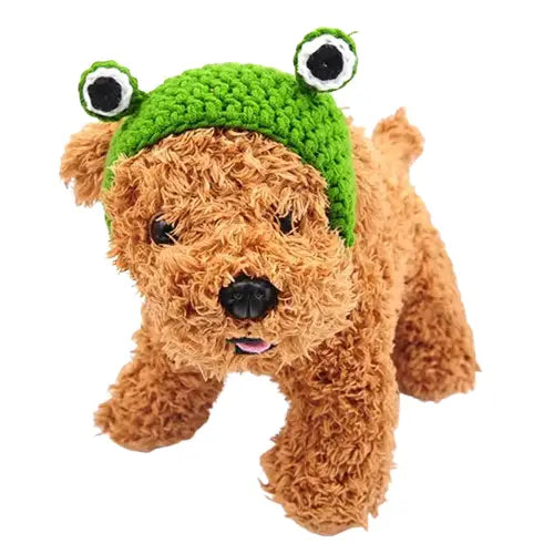 Bob pour Chien au Crochet Yeux Verts Transparent Background