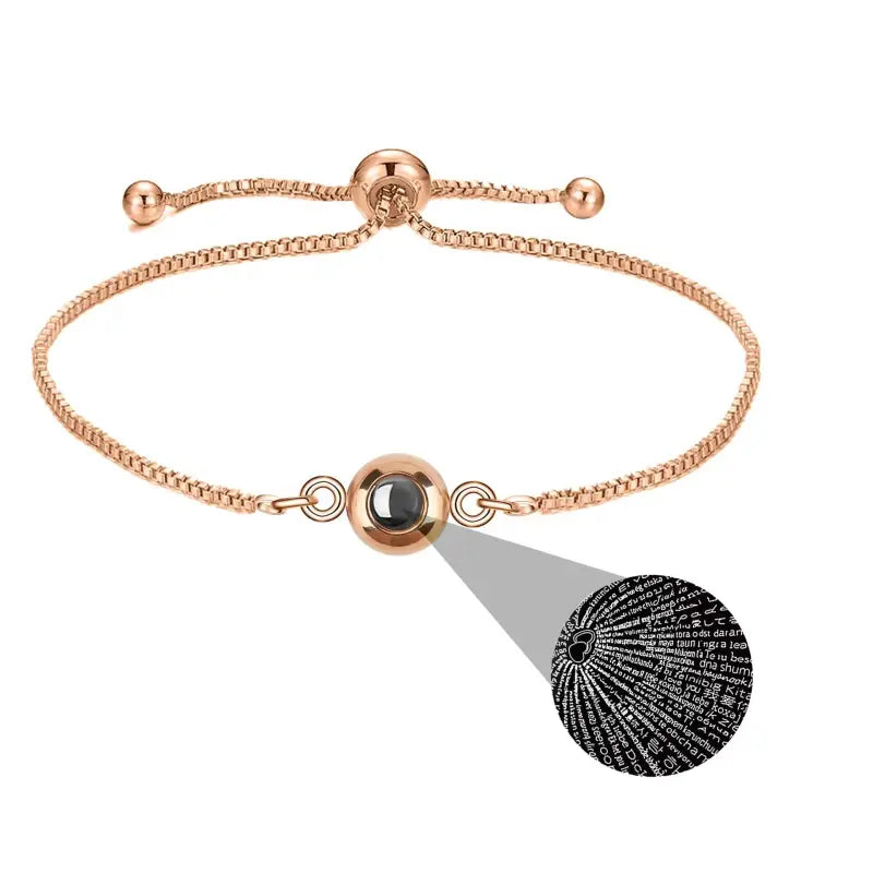 Bracelet en acier titane avec pierre noire - Design élégant en acier pour les moments spéciaux