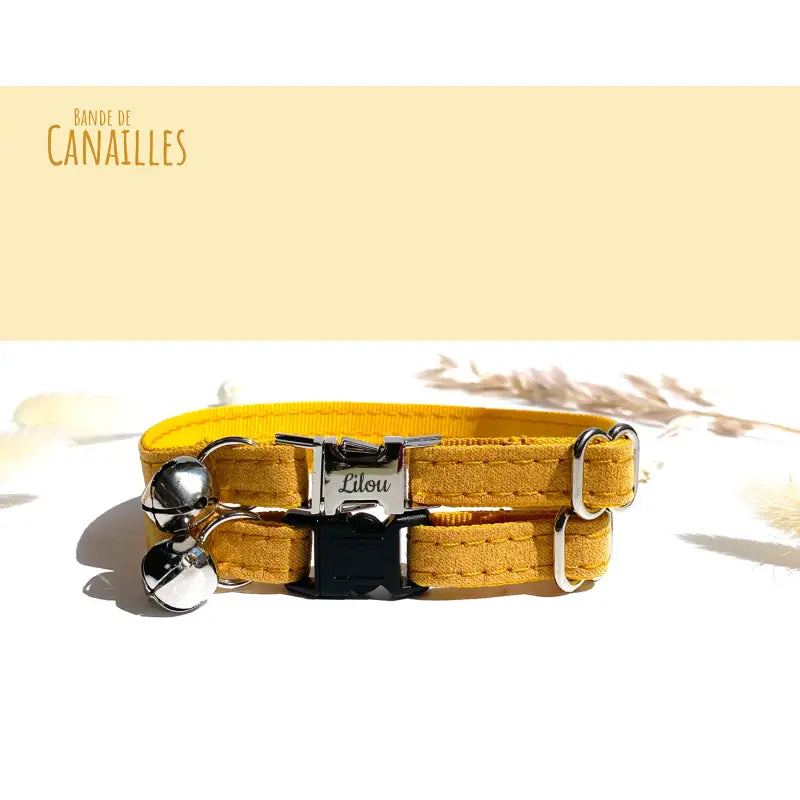 Gepersonaliseerde Katoenen Kattenhalsband met Naamgravure