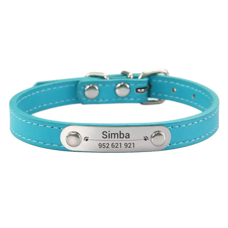 Collier pour chien en cuir gravé avec nom, collier souple personnalisable, cuir de première qualité