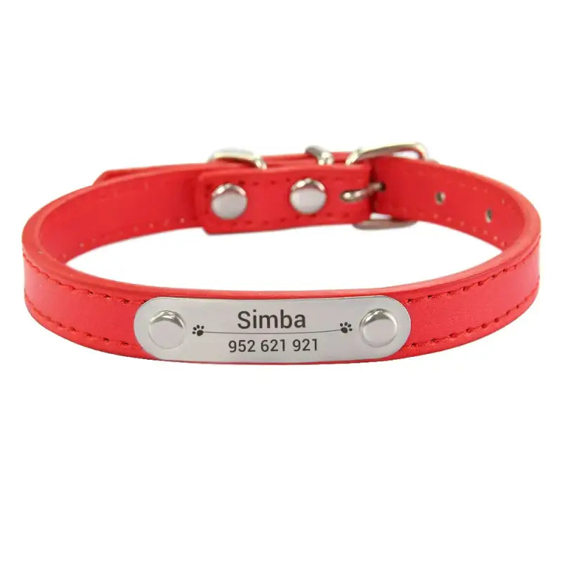 Collier en cuir souple personnalisable avec une texture riche pour votre chien