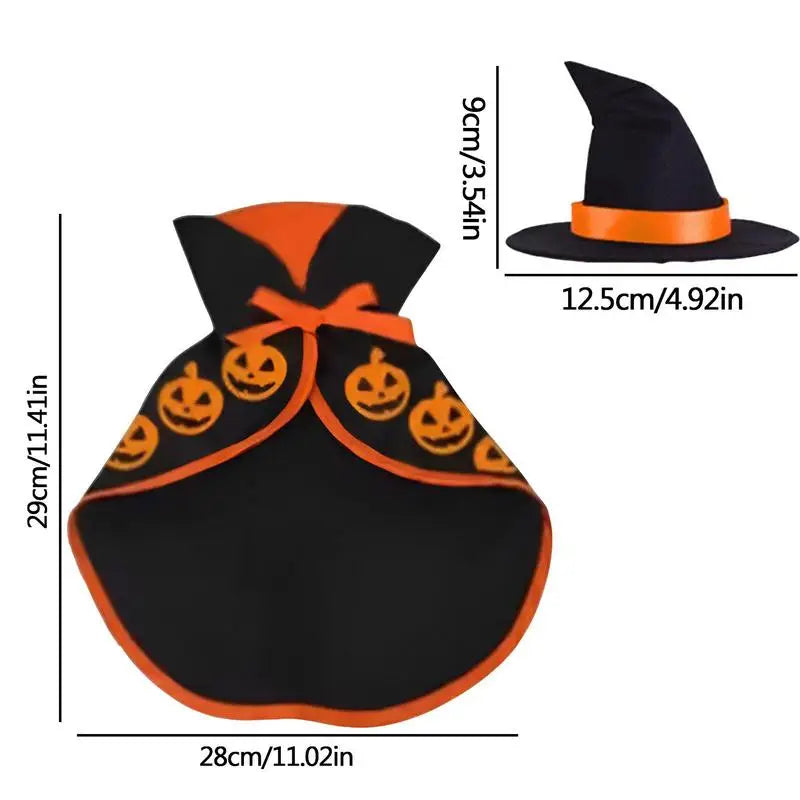Chapeau de sorcière avec citrouilles pour Halloween Costume effrayant pour chat avec lapins aux lapins animaux