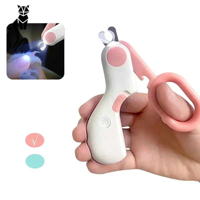 Coupe-ongles pour chats et autres animaux avec lumière LED, aide à repérer