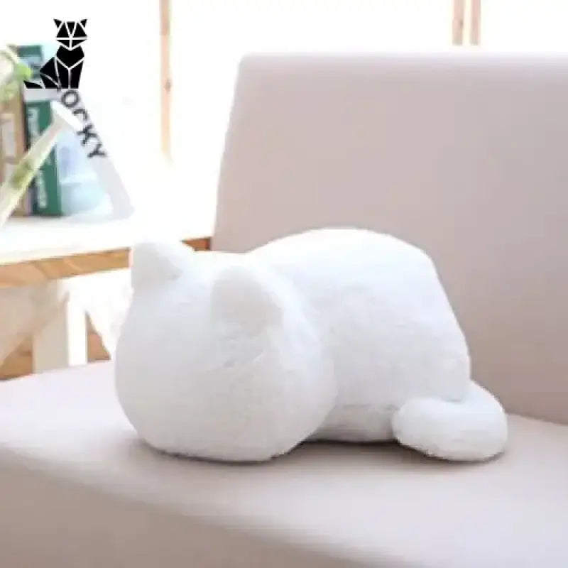 Coussin Chat Silhouette: Une Touche Déco Féline Pour Votre Intérieur - Blanc