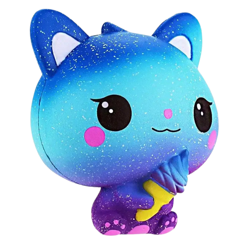 Figurine Chat Anti-stress Pour Des Moments De Douceur Et De Bonheur - Bleu Violet Transparent Background