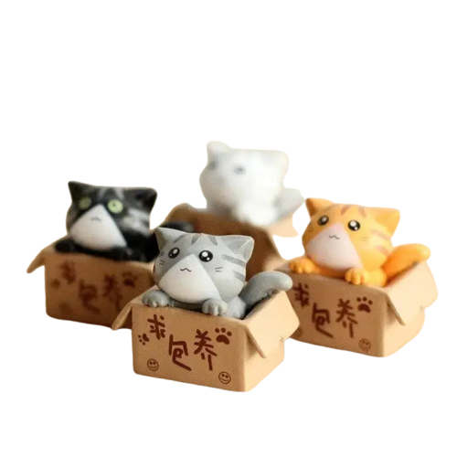 Magnifiques Figurines Chats En Porcelaine Au Charme Japonais Transparent Background