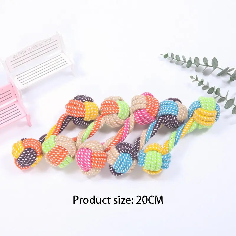 Jouets de corde colorés avec peigne - Jouet à mâcher interactif en lin robuste pour Chien