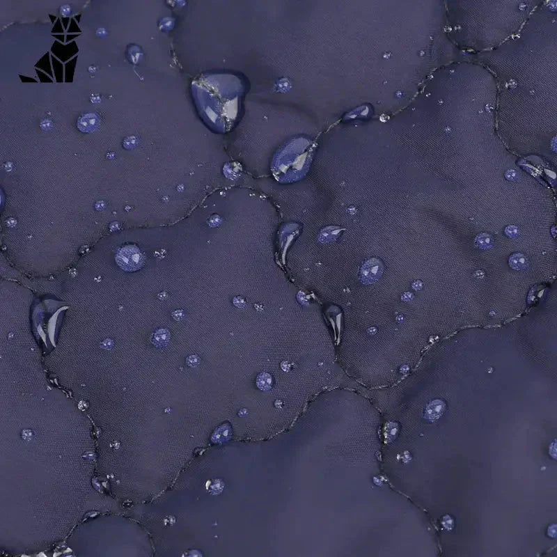 Manteau d’hiver pour animaux de compagnie : Fond bleu avec gouttes d’eau