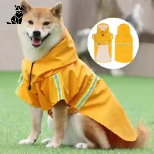 Imperméable jaune pour chien offrant une protection - Chic Rain Coat for Dogs S-5XL