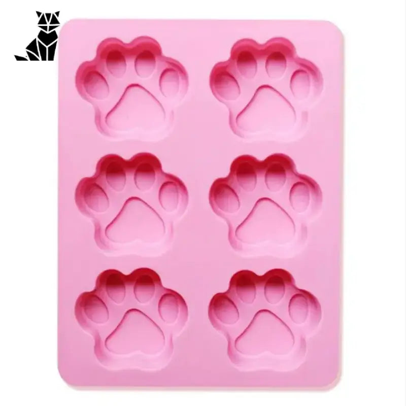 Moule En Silicone Pour Biscuits Et Chocolats En Forme De Patte De Chat - Rose