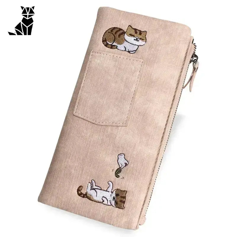 Portefeuille Motif Chat: Ajoutez Du Style à Votre Sac à Main! Rose