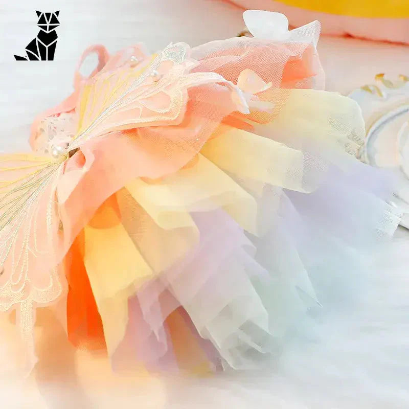 Peignoir élégant pour chiens : Petit sac avec fleur - Robe de princesse, tenue d’été luxueuse