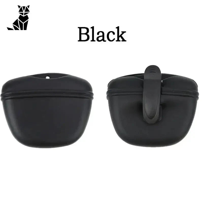 Étui en silicone noir pour Apple AirPods dans un sac de dressage pour chien - Dressage Chien Friandises Ready