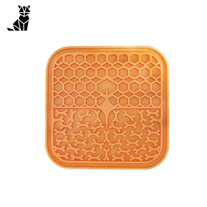 Motif de moule à biscuits carré sur Dog Lick Mat - tapis d’alimentation lente pour chiens